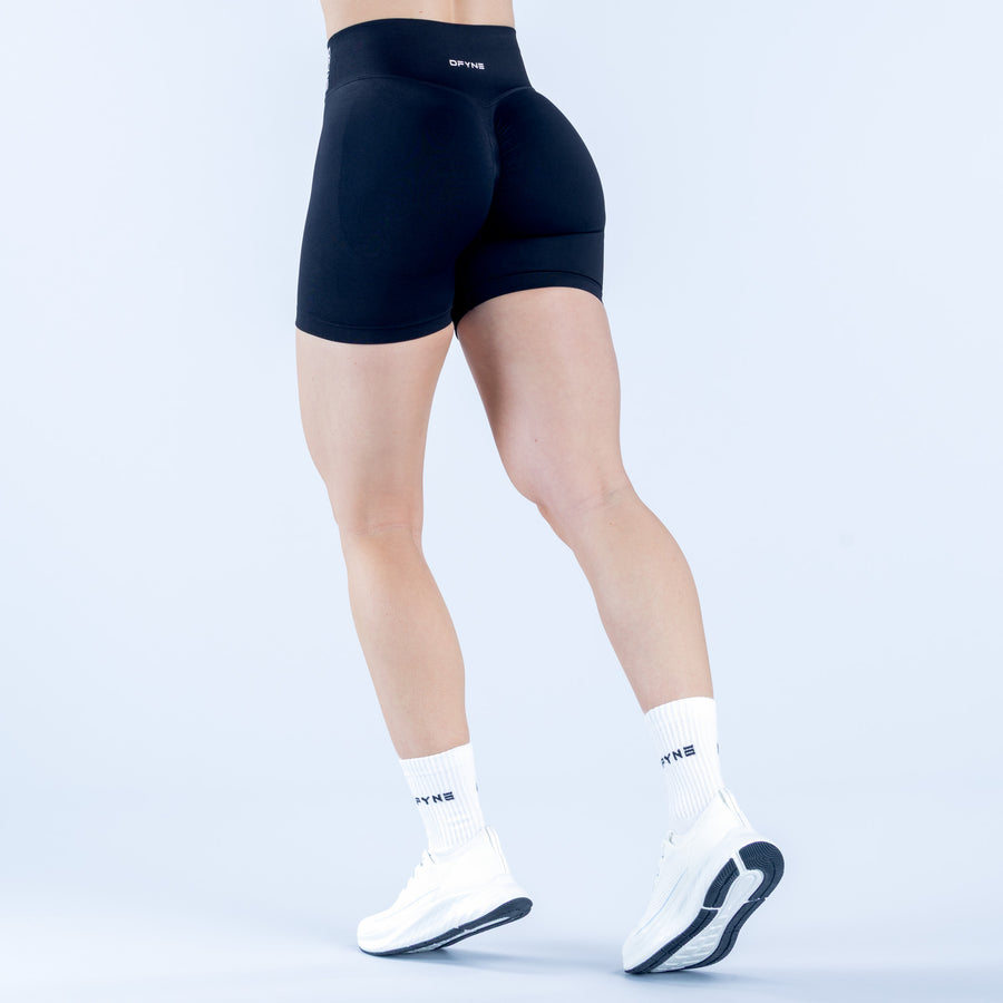 4.5 in compression shorts in dark navy with smooth stretch fit