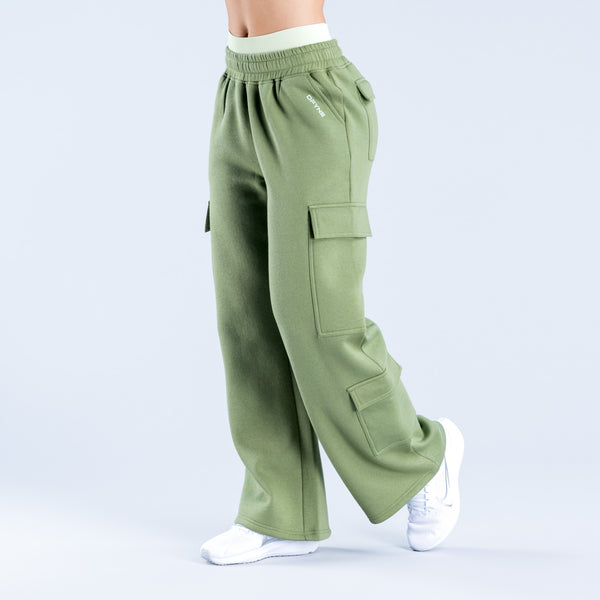 Lanyi Edit Wide Leg Cargo Joggers