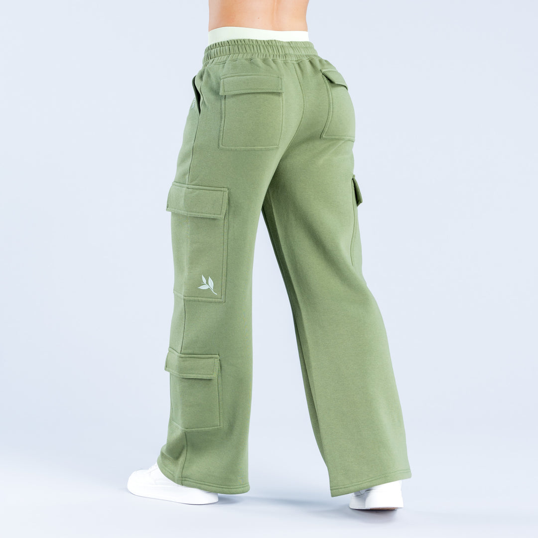 Lanyi Edit Wide Leg Cargo Joggers