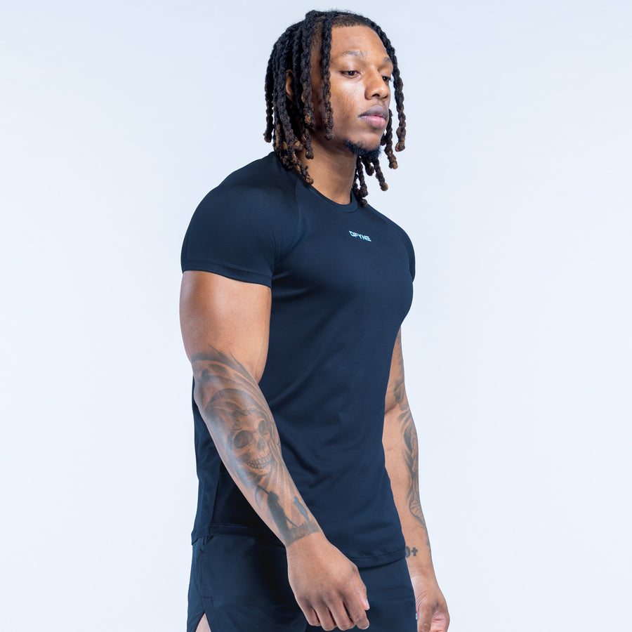 Navy training T-shirt with crew neck, short sleeves, small chest logo